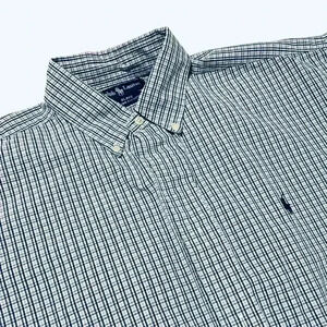 Ralph Lauren Blake Men's 16 Blue Stripe Long Sleeve Button Front Shirt